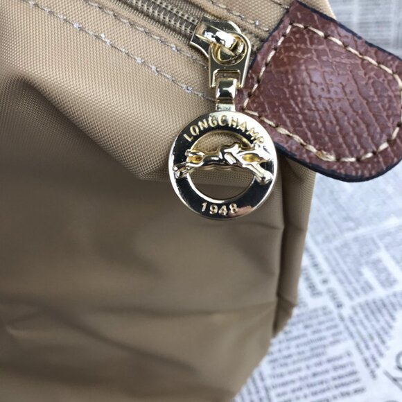 New Longchamp Le Pliage Original Large Shoulder Nylon Bag Tote IN Camel - Picture 12 of 14